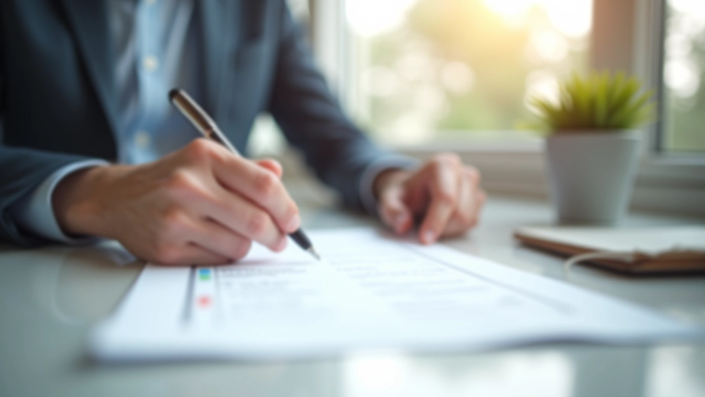Person working at desk reviewing performance optimization checklist on paper with pen in hand